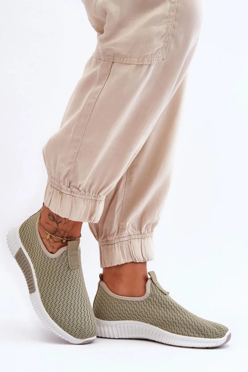 Hot Boto Klasyczne Wsuwane Buty Sportowe Zielone Frankie