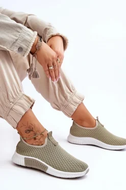 Hot Boto Klasyczne Wsuwane Buty Sportowe Zielone Frankie