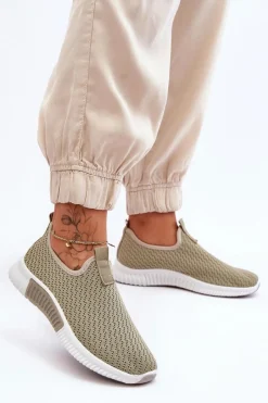 Hot Boto Klasyczne Wsuwane Buty Sportowe Zielone Frankie