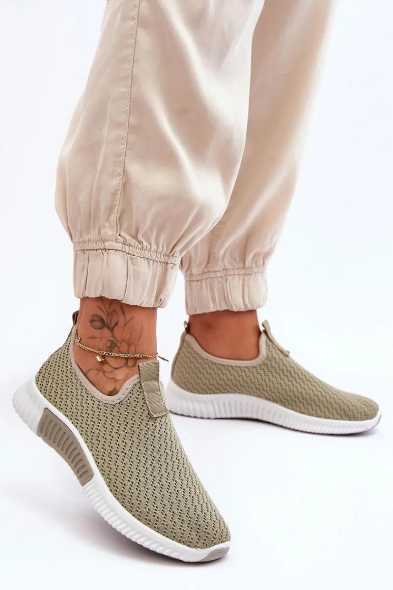 Hot Boto Klasyczne Wsuwane Buty Sportowe Zielone Frankie