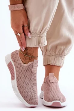 Sneakersy Damskie>Boto Klasyczne Wsuwane Buty Sportowe Jasnoróżowe Frankie