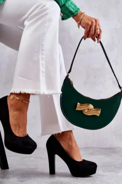 Best Boto Klasyczne Zamszowe Czółenka Na Obcasie Czarne Soro