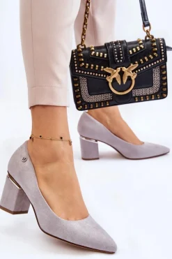 Czółenka Zamszowe|Czółenka Na Słupku><noscript><img width=