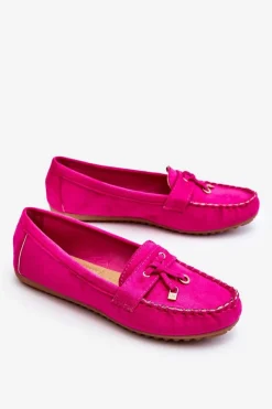 Best Klasyczne Zamszowe Mokasyny Fuksja Good Time Damskie Loafersy Damskie|Mokasyny Damskie Zamszowe