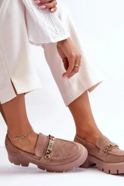 Mokasyny Na Platformie|Mokasyny Damskie Zamszowe>Boto Klasyczne Zamszowe Mokasyny Na Masywnej Platformie Brązowe Catch Me!