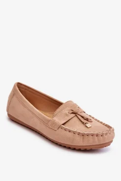 Best Boto Klasyczne Zamszowe Mokasyny Ciemnobeżowe Good Time