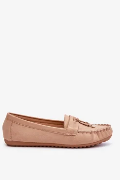 Best Boto Klasyczne Zamszowe Mokasyny Ciemnobeżowe Good Time