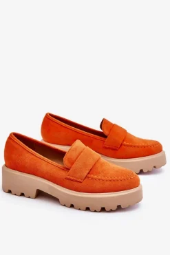 Best Buty damskie Vinceza Klasyczne Zamszowe Półbuty Mokasyny Pomarańczowe Corrin