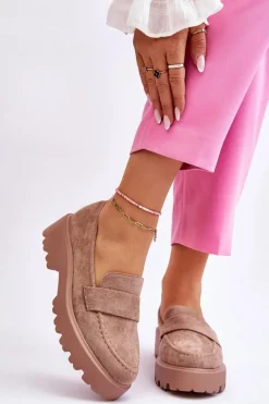 Online Buty damskie Vinceza Klasyczne Zamszowe Półbuty Mokasyny Beżowe Corrin