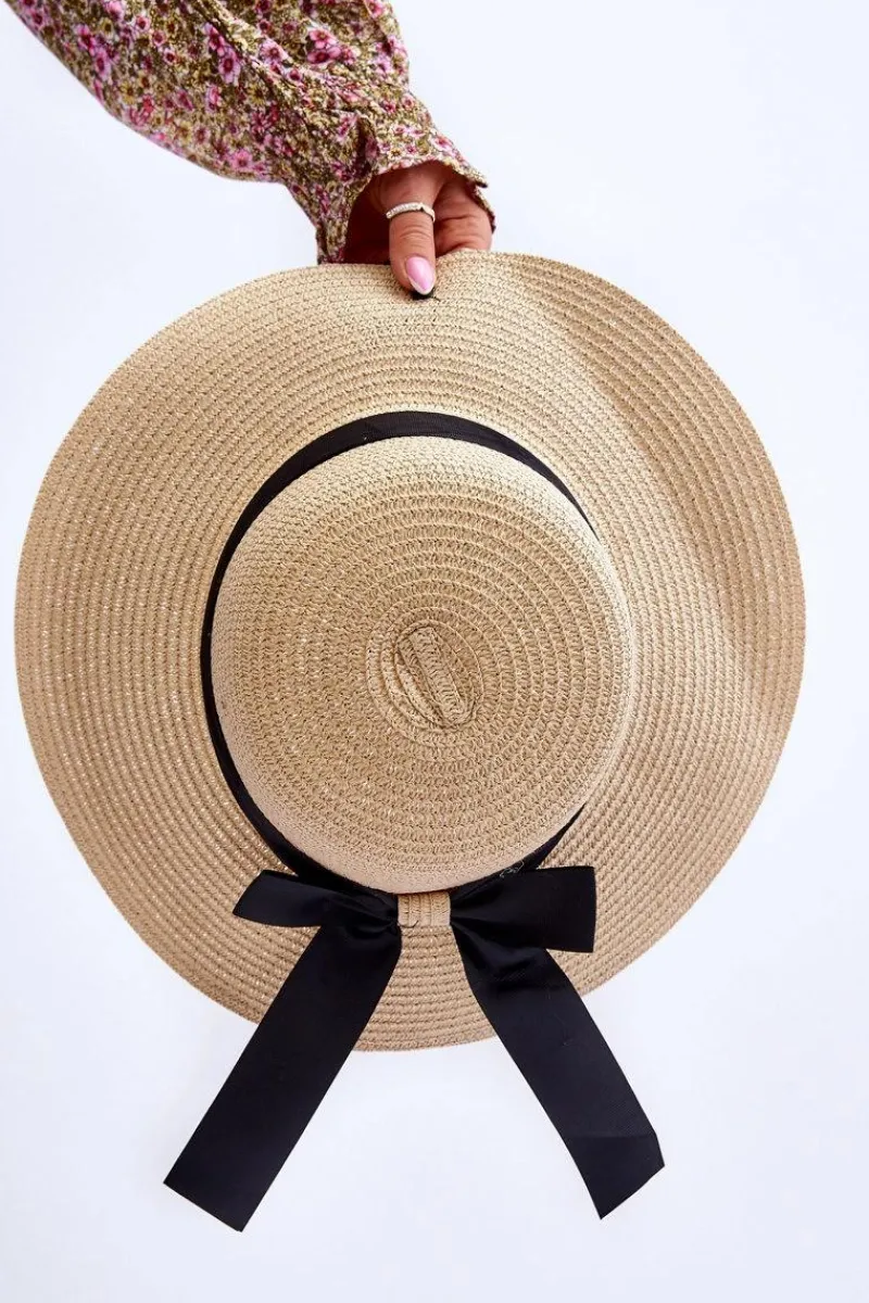 Discount Boto Klasyczny Damski Kapelusz Z Kokardą Beżowy