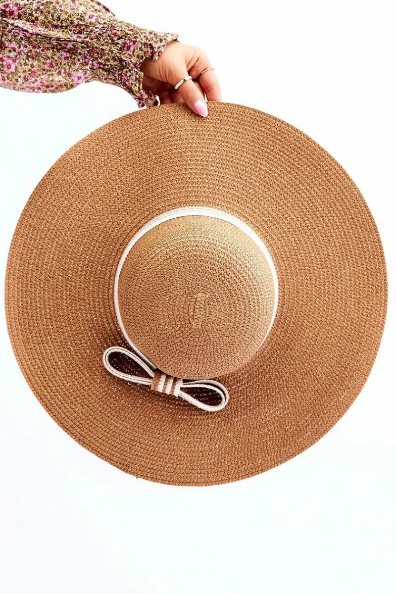 Okrycia Głowy>Boto Klasyczny Kapelusz Z Ozdobną Kokardą Beżowy