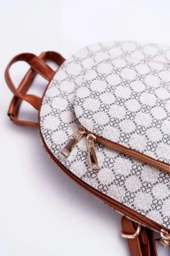 Hot Monnari Klasyczny Plecak Damski Beżowo Brązowy Elegancki