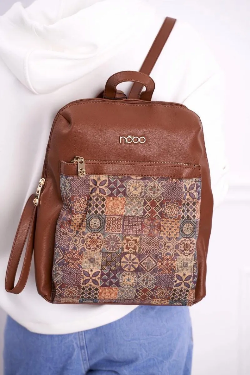 Outlet Nobo Klasyczny Plecak Brązowy NBAG-I2850-C017