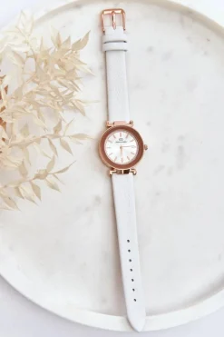 Zegarki>Giorgio&Dario Klasyczny Skórzany Damski Zegarek Biały