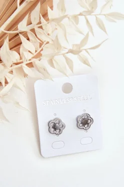 Best Kolczyki Kwiatki Z Cyrkoniami Srebrne Kolczyki