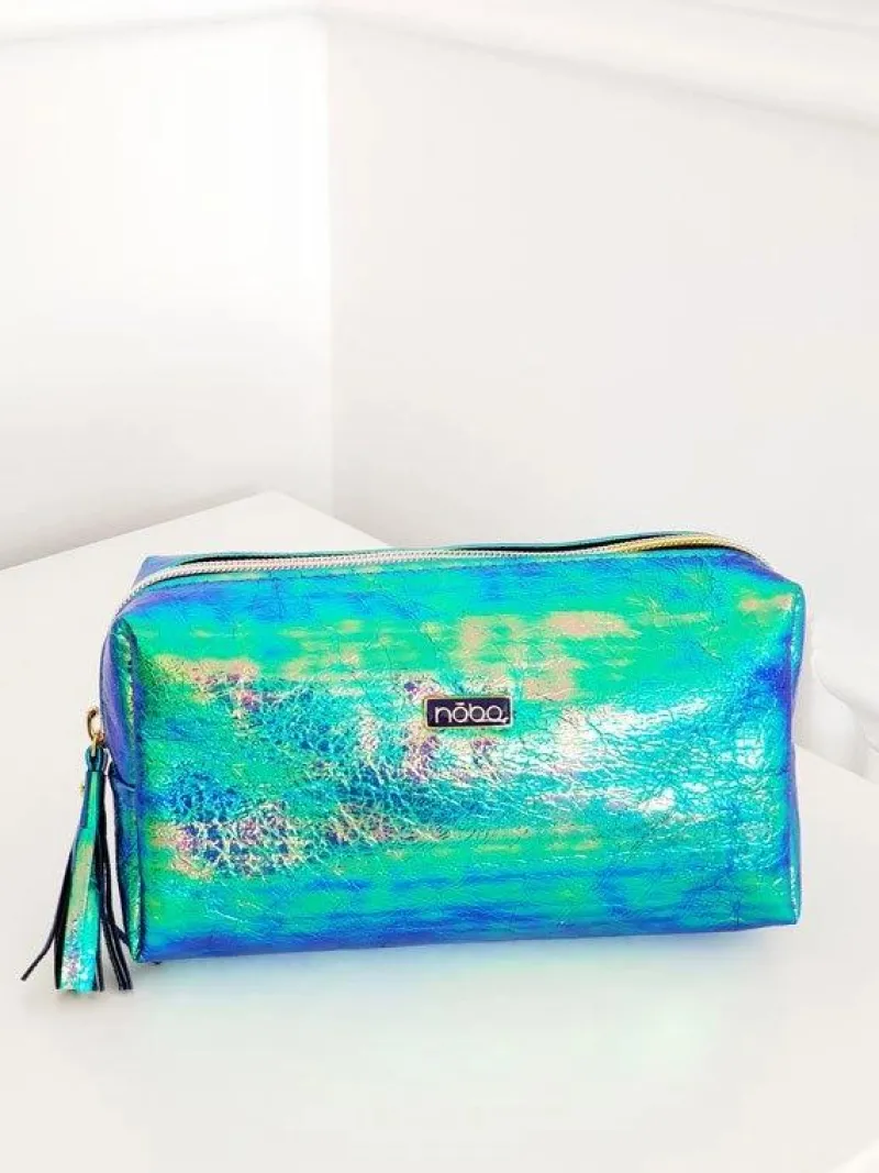 Torebki Nobo|Kosmetyczki Damskie>Nobo Kosmetyczka Saszetka Zielona Benzyna NCOS-F04-C012