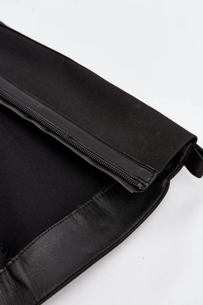 Discount Kozaki Damskie Do Kolana Na Słupku Eko Skórzane Czarne Thalina Damskie Kozaki Ocieplane|Kozaki Na Słupku