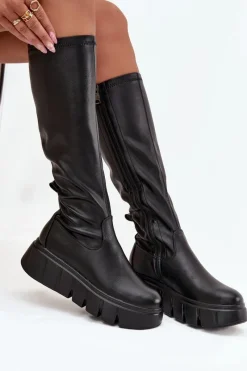 Kozaki Ocieplane|Kozaki Płaskie></noscript>Buty damskie Vinceza Kozaki Damskie Na Platformie Na Zamek Vinceza 58553 Czarne