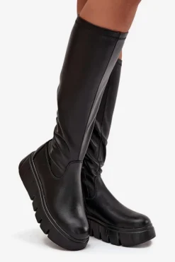 Kozaki Ocieplane|Kozaki Płaskie></noscript>Buty damskie Vinceza Kozaki Damskie Na Platformie Na Zamek Vinceza 58553 Czarne