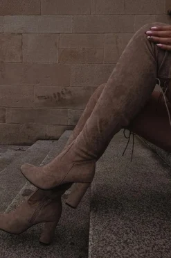 Kozaki Na Słupku|Kozaki Za Kolano></noscript>Boto Kozaki Damskie Na Słupku Beżowe Xamarin Beżowy