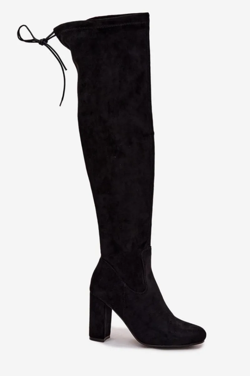 Clearance Kozaki Damskie Na Słupku Czarne Xamarin Damskie Kozaki Na Słupku|Kozaki Za Kolano