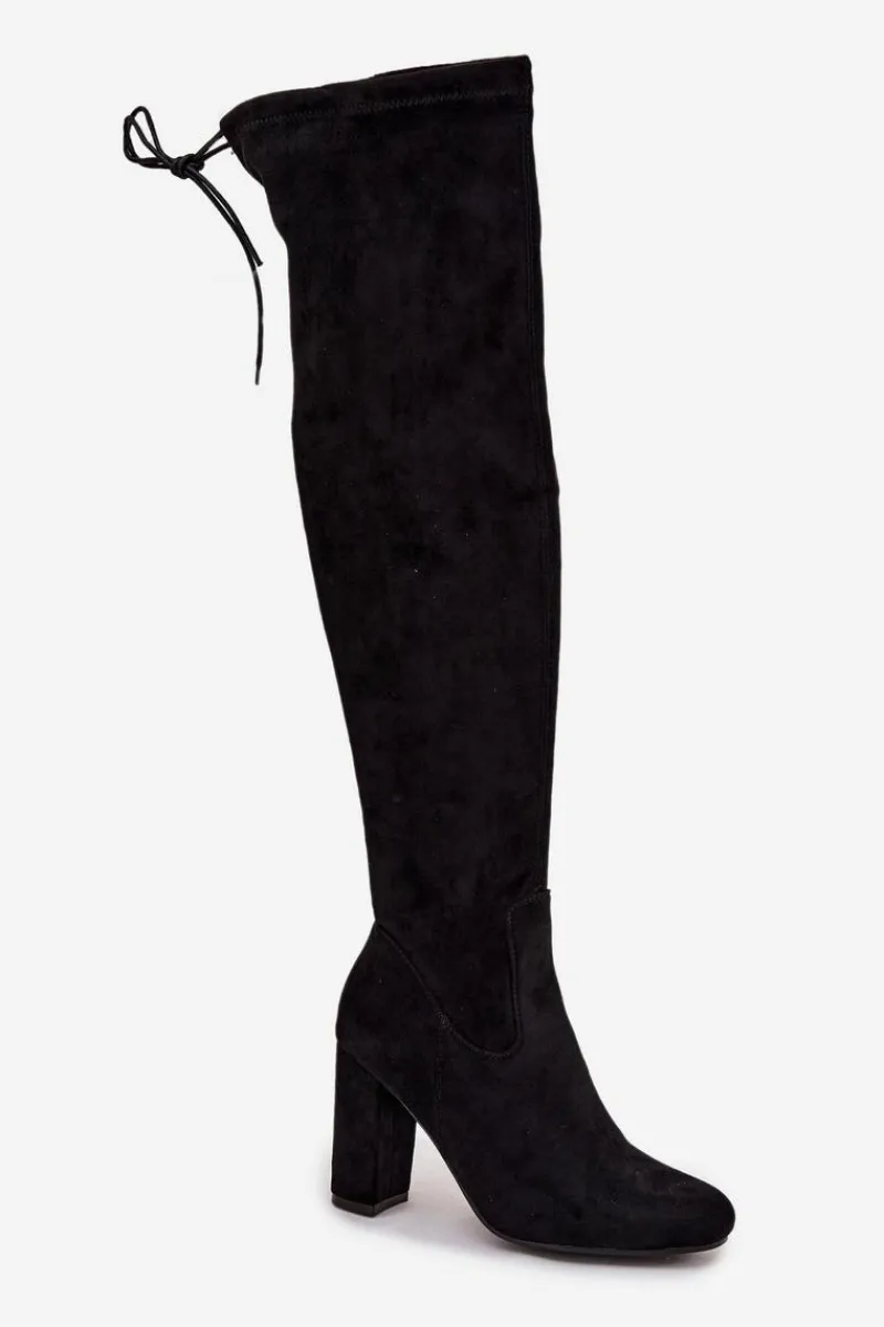 Clearance Kozaki Damskie Na Słupku Czarne Xamarin Damskie Kozaki Na Słupku|Kozaki Za Kolano