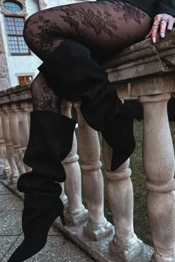 Clearance Boto Kozaki Damskie Na Szpilce Wsuwane Czarne Mavilla Czarny