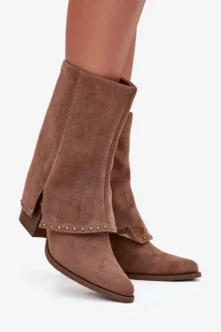 Kozaki Na Słupku|Kozaki Z Wywiniętą Cholewką></noscript>Buty damskie Vinceza Kozaki Damskie Ocieplane Z Wywiniętą Cholewką Vinceza 16516 Beżowe Beżowy