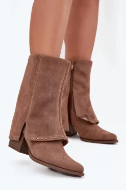 Kozaki Na Słupku|Kozaki Z Wywiniętą Cholewką></noscript>Buty damskie Vinceza Kozaki Damskie Ocieplane Z Wywiniętą Cholewką Vinceza 16516 Beżowe Beżowy