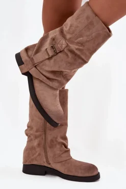 Kozaki Z Wywiniętą Cholewką|Kozaki Płaskie><noscript><img width=