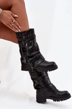 Kozaki Z Wywiniętą Cholewką|Kozaki Płaskie><noscript><img width=