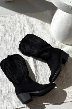 Discount Kozaki Kowbojki Damskie Na Obcasie Ocieplane Vinceza 16508 Czarne Damskie Kozaki Na Obcasie|Kozaki Zamszowe