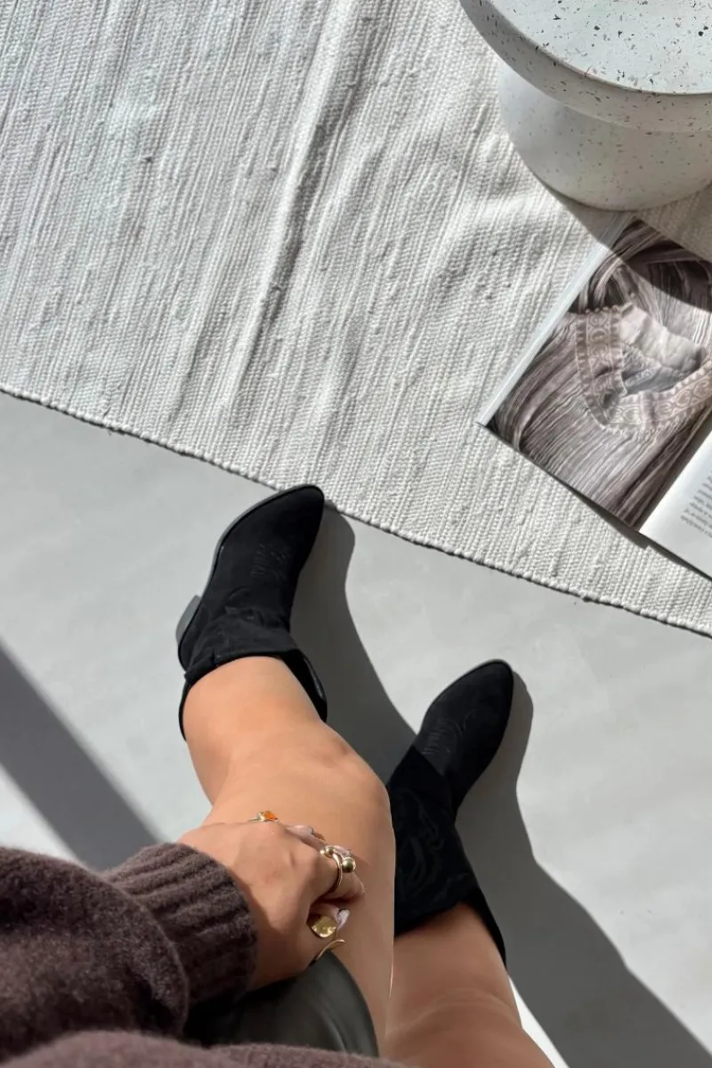 Discount Kozaki Kowbojki Damskie Na Obcasie Ocieplane Vinceza 16508 Czarne Damskie Kozaki Na Obcasie|Kozaki Zamszowe