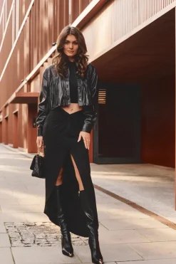 Kozaki Wiosenne|Kozaki Przed Kolano></noscript>Damskie buty S.Barski Kozaki Na Szpilce Przed Kolano Skórzane S.Barski MR870-59 Czarne