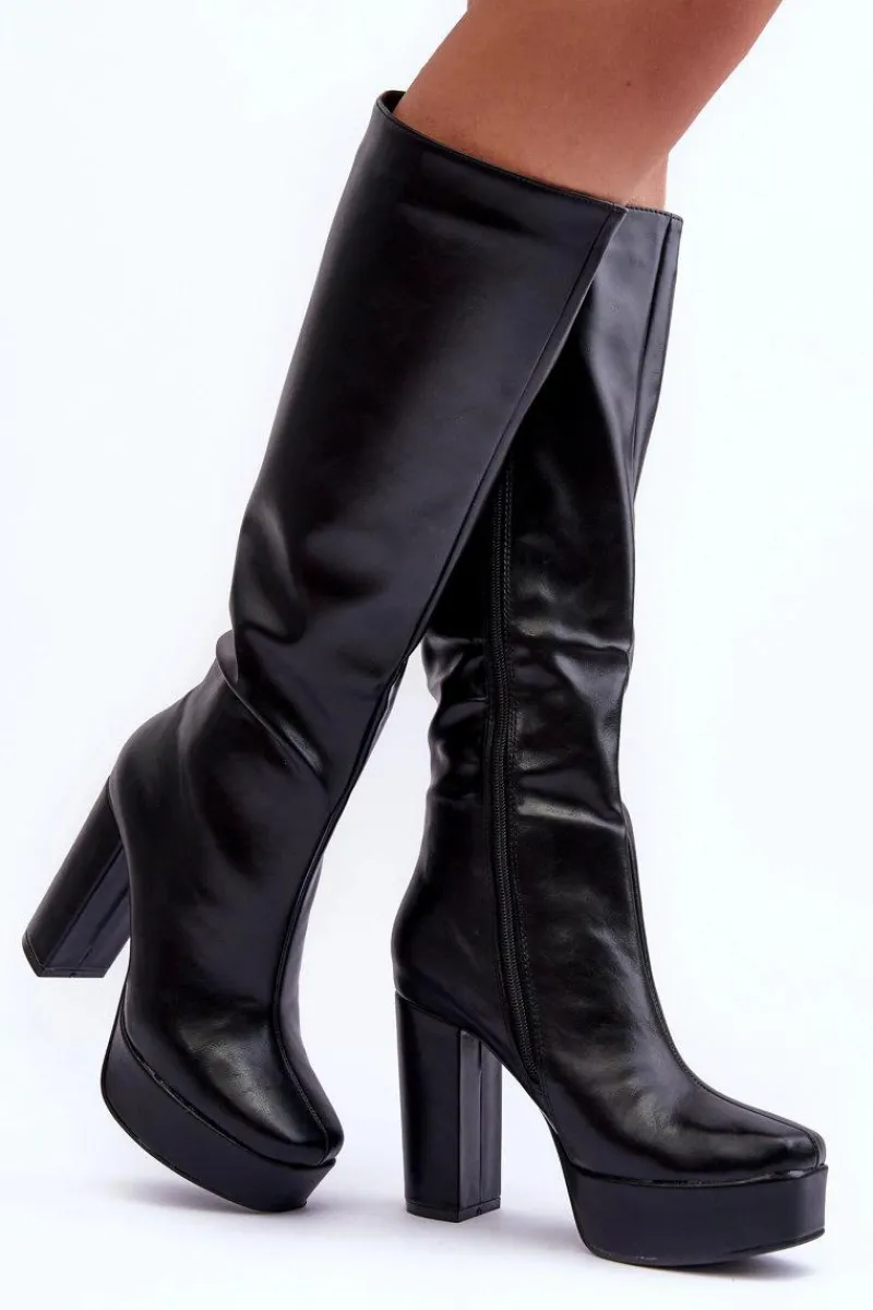 Kozaki Przed Kolano|Kozaki Na Obcasie>Boto Kozaki Przed Kolano Na Obcasie I Platformie Czarne Baldrema