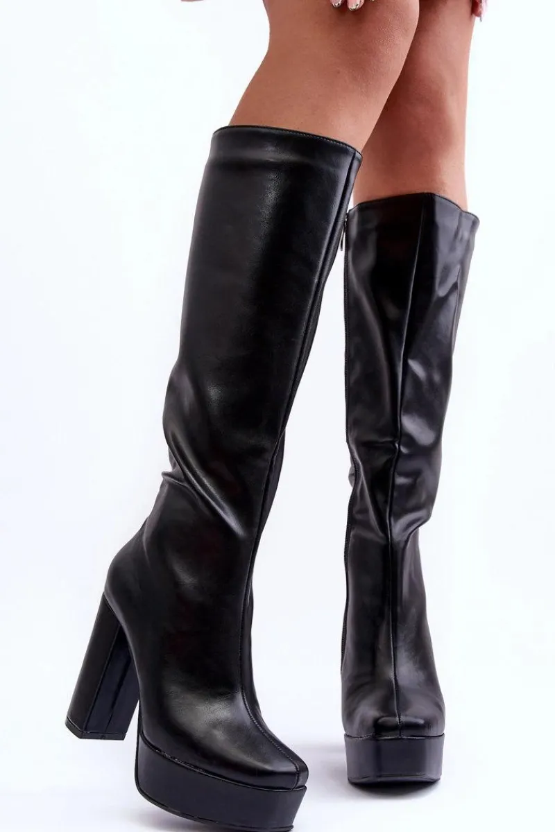 Kozaki Przed Kolano|Kozaki Na Obcasie>Boto Kozaki Przed Kolano Na Obcasie I Platformie Czarne Baldrema
