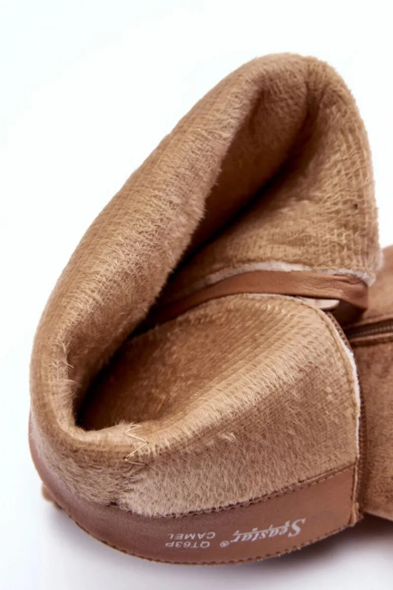 Discount Kozaki Przed Kolano Na Słupku Zamszowe Ciemnobeżowe Kilrenita Damskie Kozaki Przed Kolano|Kozaki Na Obcasie