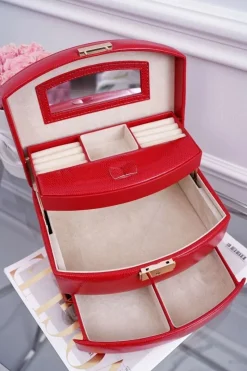 Outlet Nobo Kuferek Szkatułka Na Biżuterię Czerwony NBOX-I00-C005