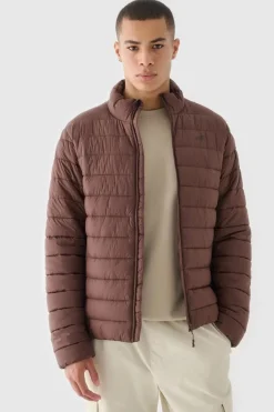 Outlet 4F Kurtka Puchowa Męska Z Syntetycznym Wypełnieniem WAW24TDJAM483-80S Brązowa