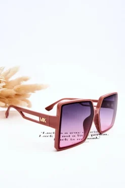 Best Kwadratowe Okulary Przeciwsłoneczne M2376 Ciemnoróżowe Okulary