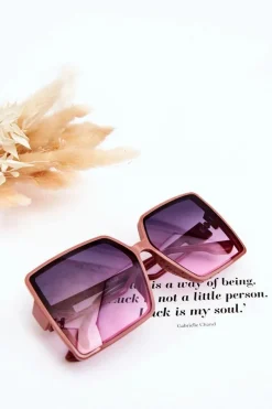 Best Kwadratowe Okulary Przeciwsłoneczne M2376 Ciemnoróżowe Okulary