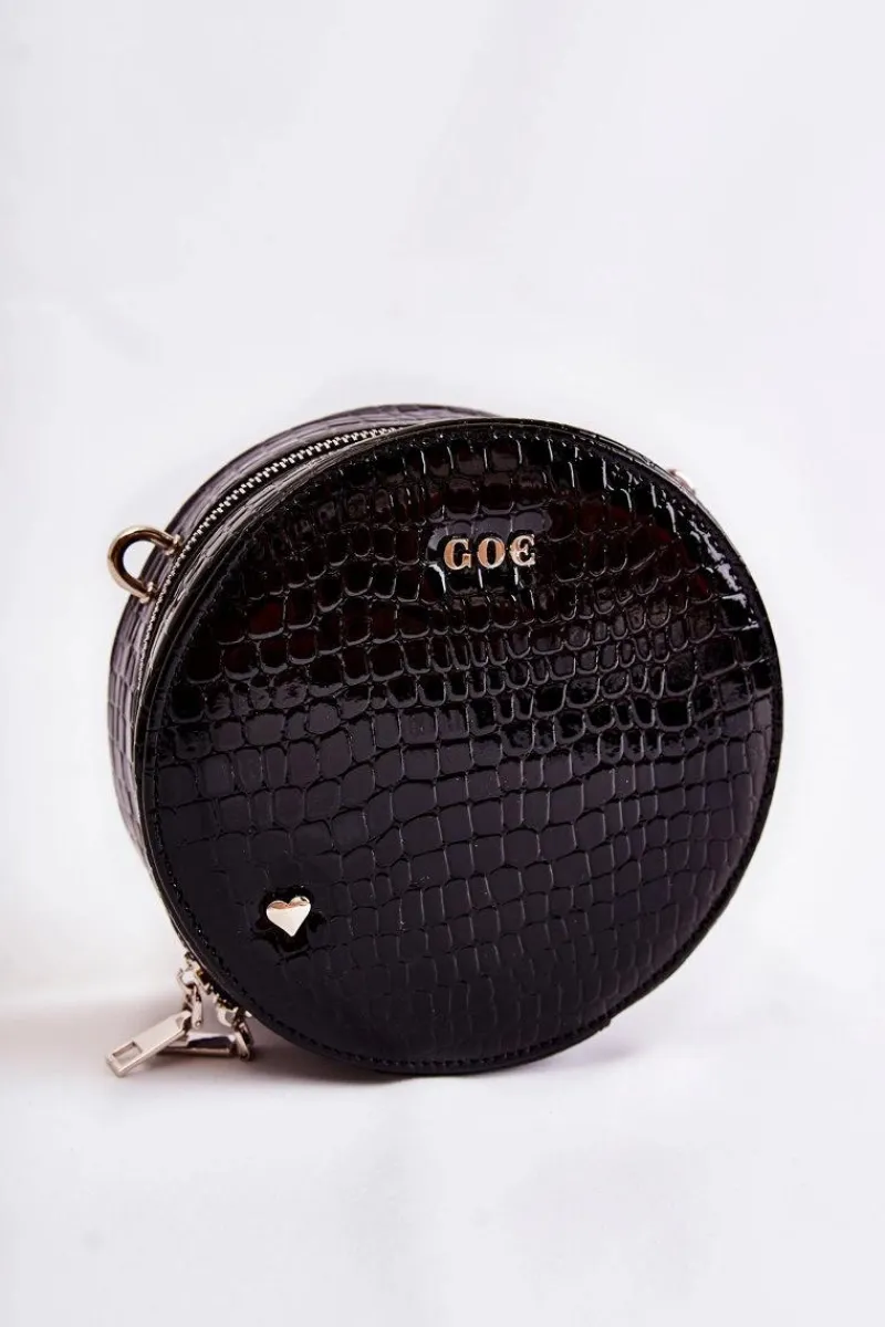 Torebki Kuferki|Torebki Klasyczne>GOE Lakierowana Torebka Kuferek ZNJ007 Czarna