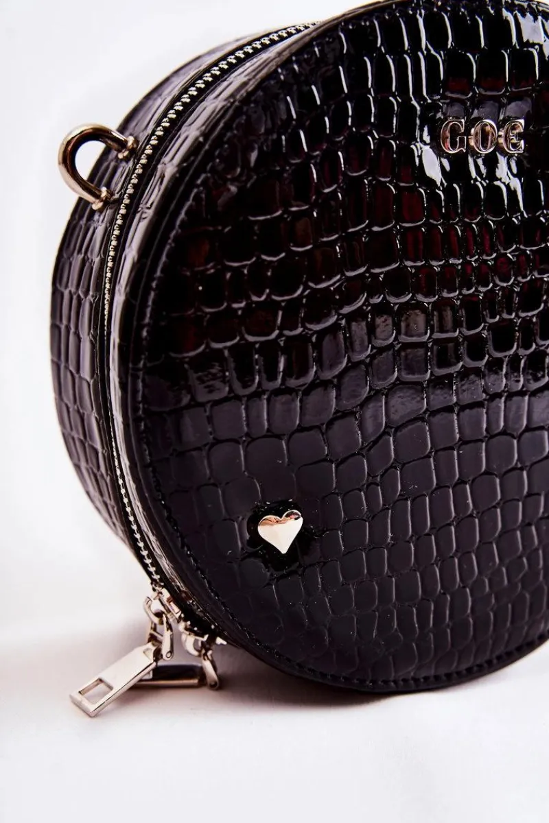 Torebki Kuferki|Torebki Klasyczne>GOE Lakierowana Torebka Kuferek ZNJ007 Czarna