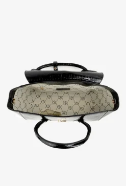 Online Lakierowana Torebka Kuferek Z Tłoczeniem BAG5810-M20 Czarna Torebki Nobo|Torebki Kuferki