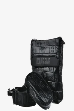 Torby Sportowe|Listonoszki>Big Star Shoes Lakierowana Torebka Saszetka Big Star OO574144 Czarna