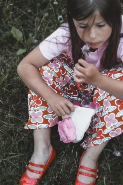 Balerinki Dziecięce></noscript>Boto Lakierowane Balerinki Dziecięce Z Paseczkami Czerwone Margenis Czerwony