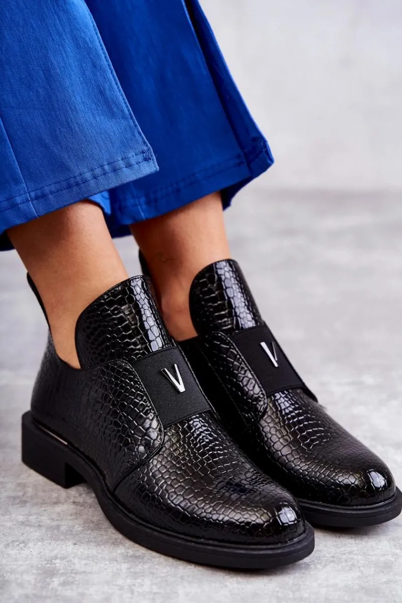 Lakierowane Botki Z Wycięciami Na Płaskim Obcasie Czarne Eunice Damskie Czarne Botki|Botki Zimowe Damskie