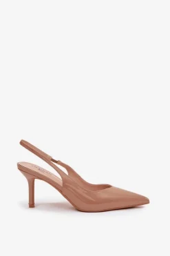 Discount Lakierowane Czółenka Na Szpilce Ciemnobeżowe Phelia Damskie Szpilki Lakierowane|Czółenka Klasyczne