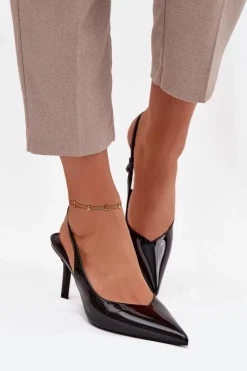 Discount Boto Lakierowane Czółenka Na Szpilce Czarne Phelia Czarny