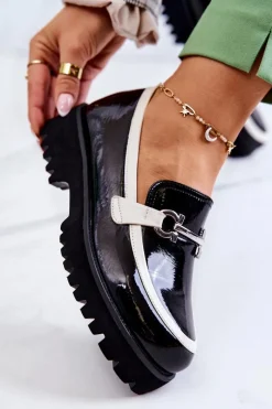 Półbuty Lakierowane><noscript><img width=